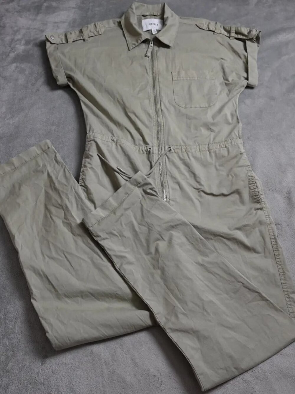 Pistola Jordan Jumpsuit Women's XS In Pistachio Green Zip Up Style P00071939RF